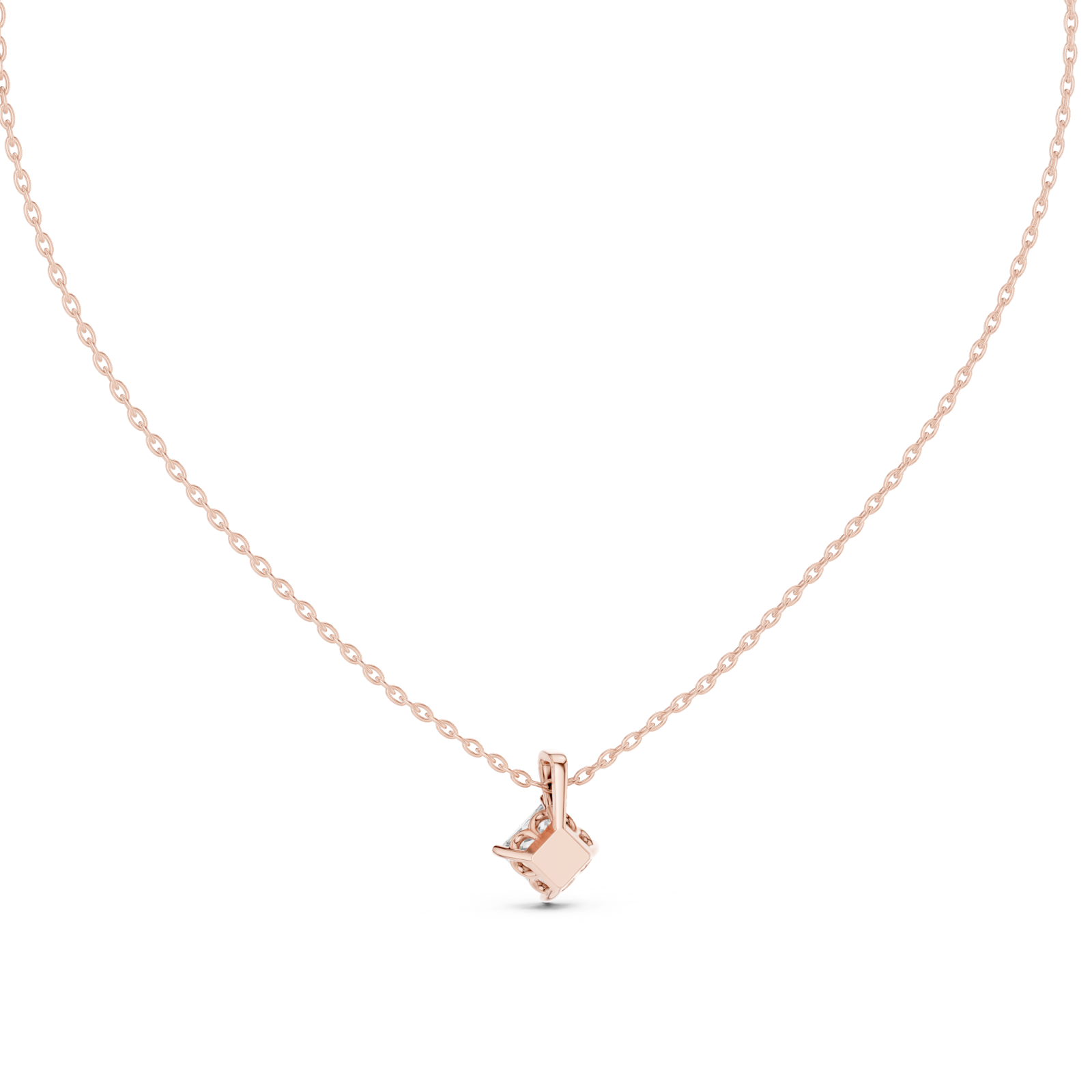  Rose Gold Radiant Solstice Whisper Pendant Front View