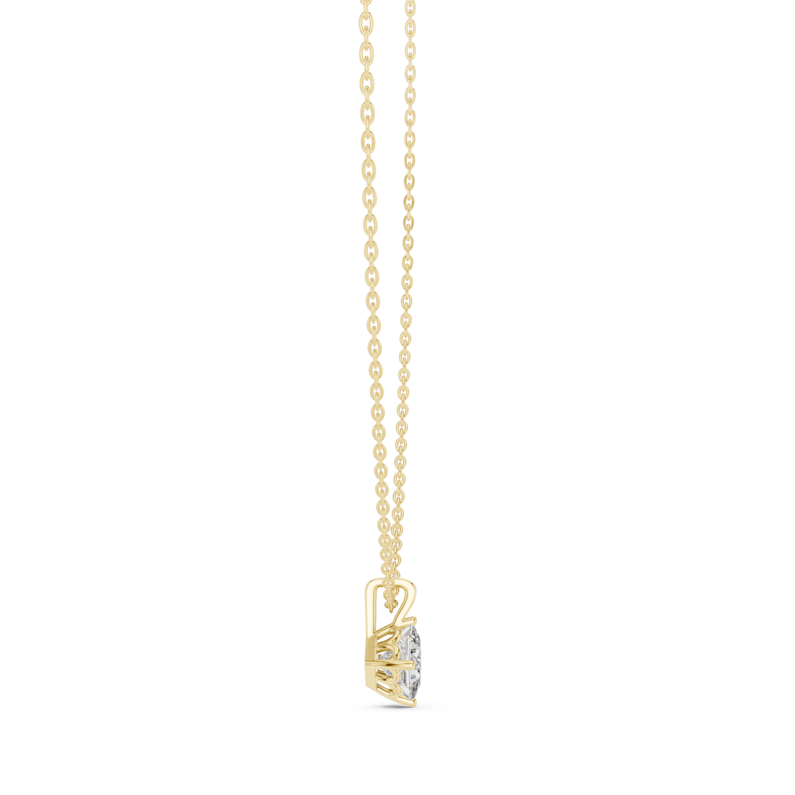  Gold Radiant Solstice Whisper Pendant Side View