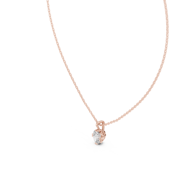  Rose Gold Celestial Serene Solitaire Necklace Right View