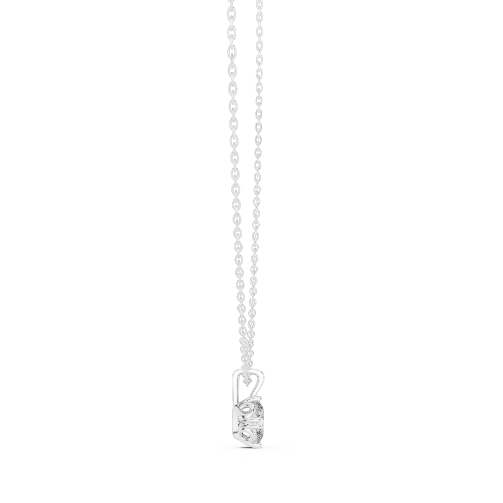  White Gold Midsummer Whimsy Pendant Side View