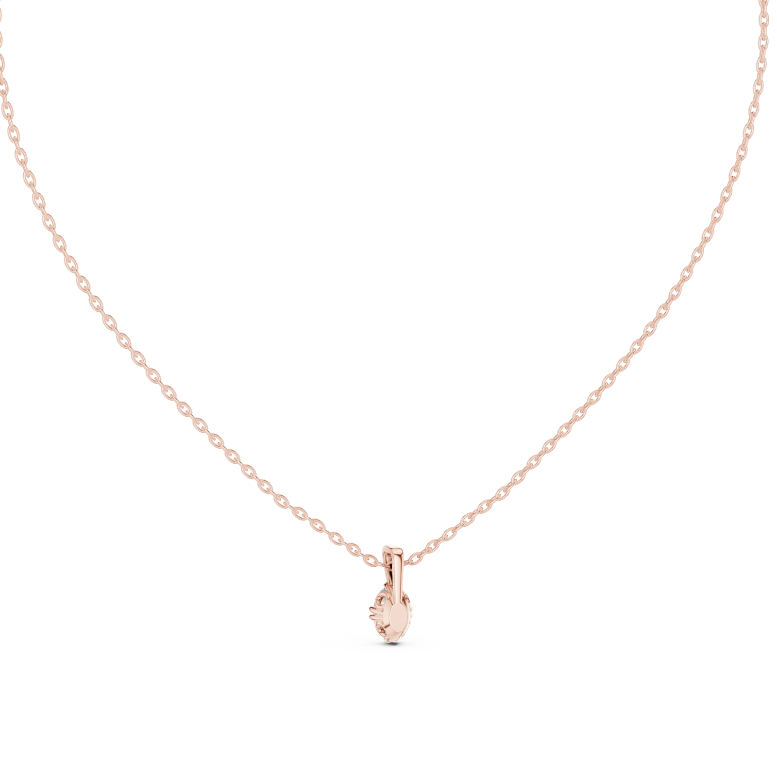  Rose Gold Infinite Grace Curl Pendant Front View