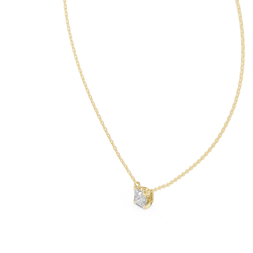 Gold Radiant Cascade Classic Chain Necklace Right View