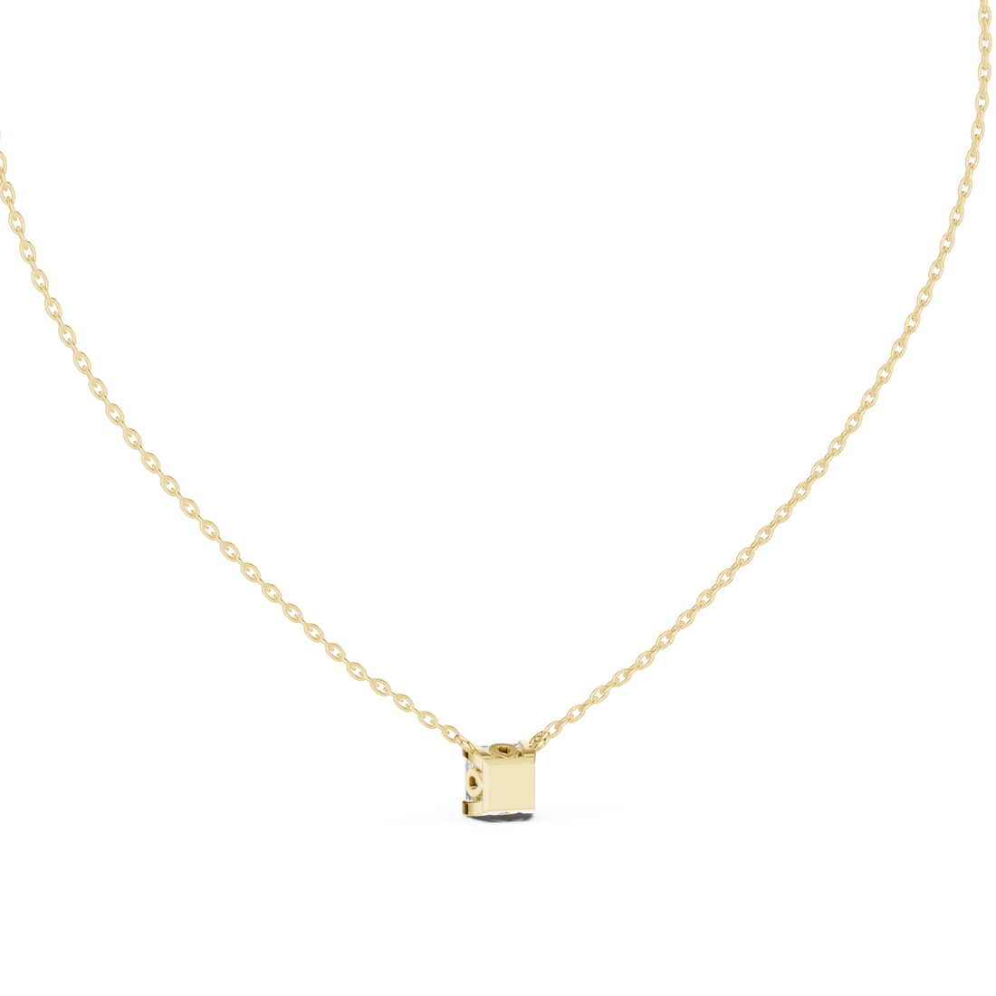 Gold Radiant Cascade Classic Chain Necklace Right View
