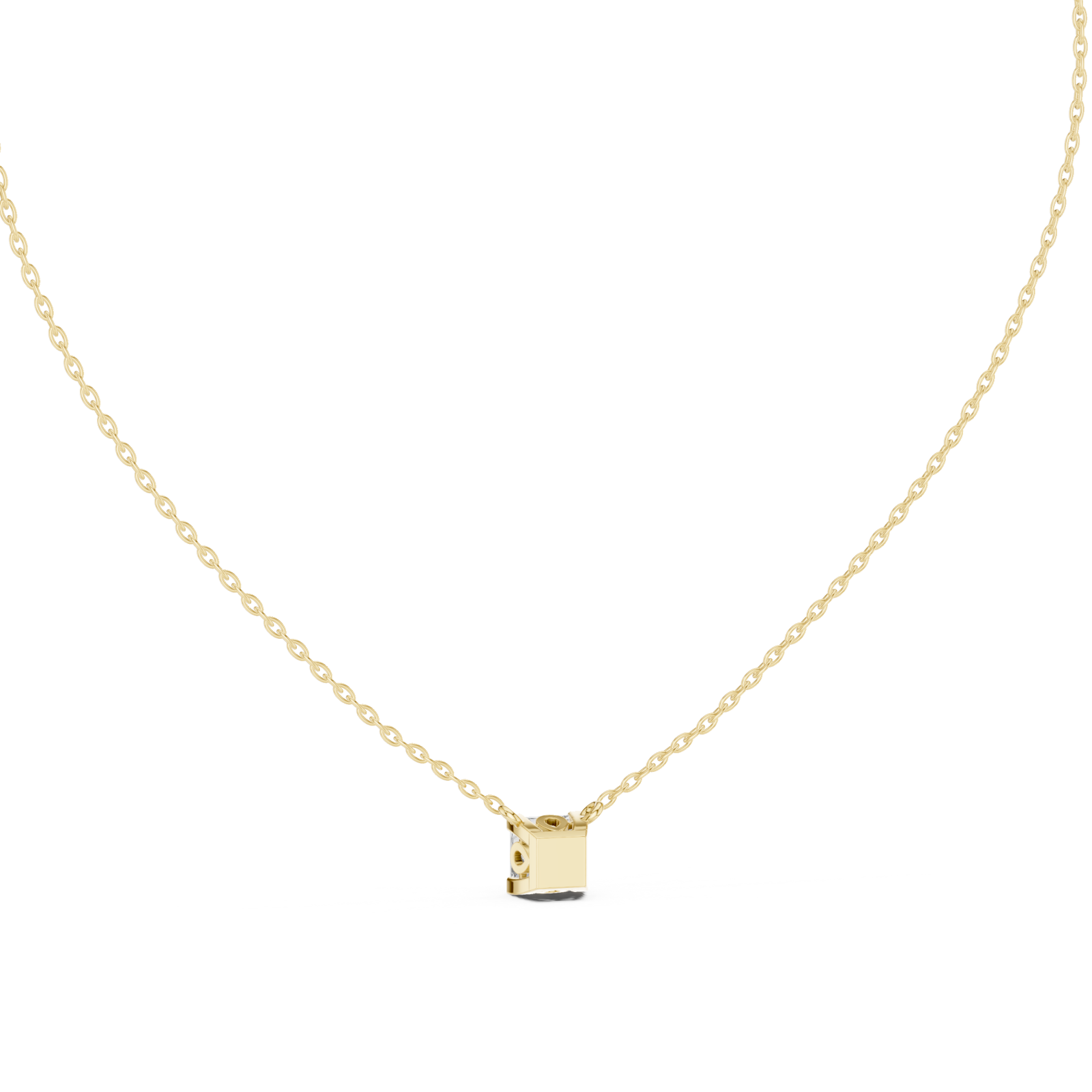  Gold Radiant Cascade Classic Chain Necklace Front View