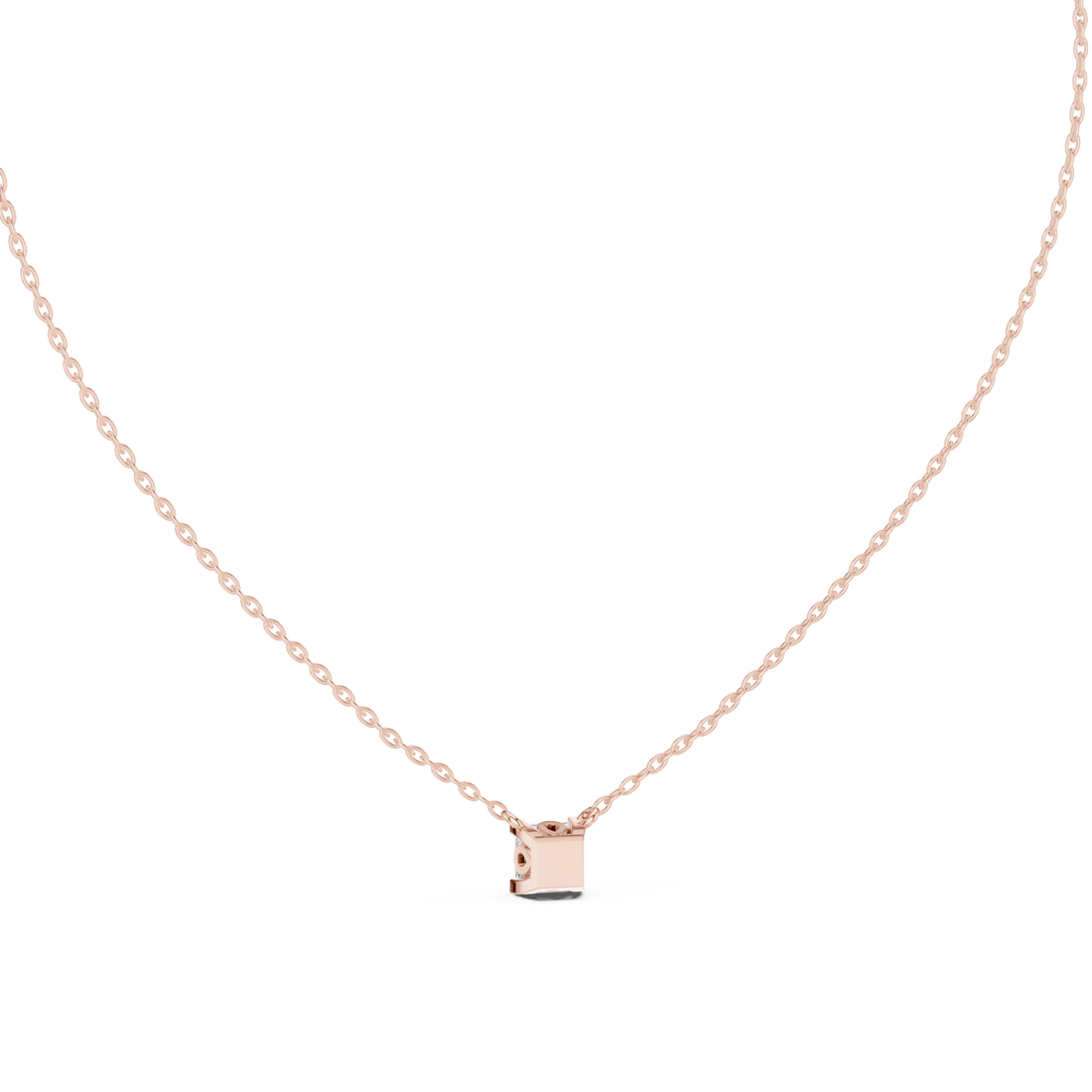  Rose Gold Luminous Prism Petite Necklace Right View