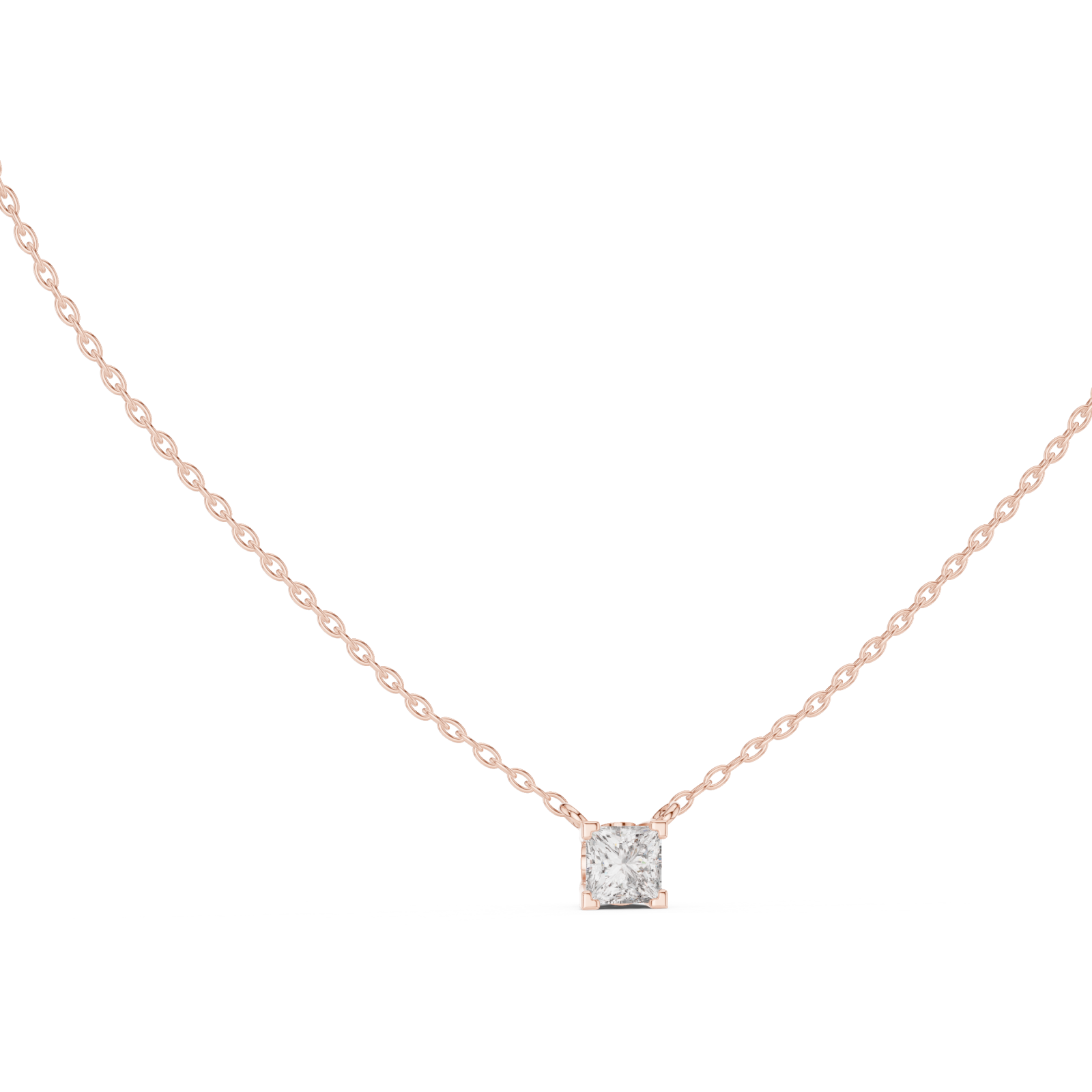  Rose Gold Graceful Morning Dew Pendant Left View