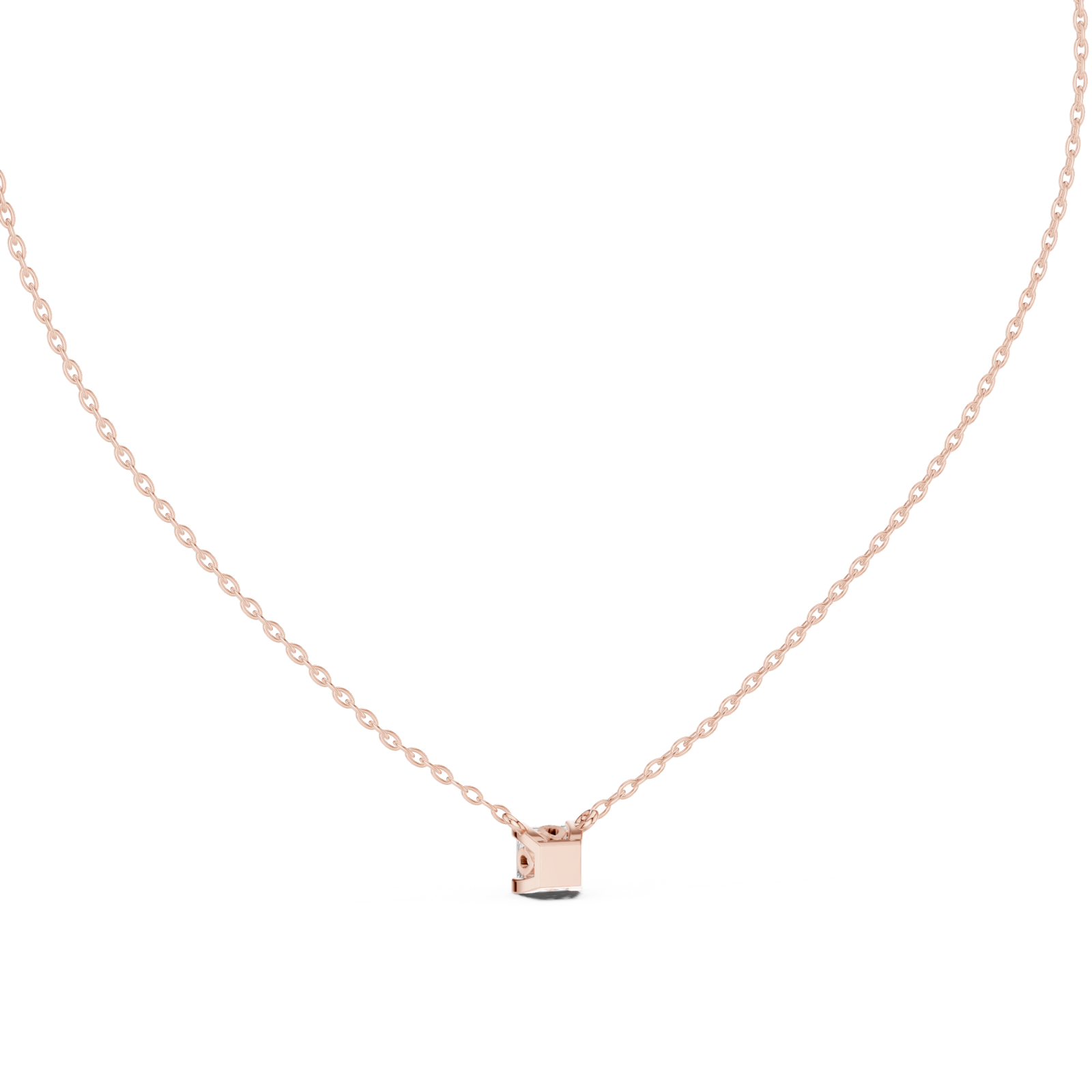  Rose Gold Graceful Morning Dew Pendant Front View