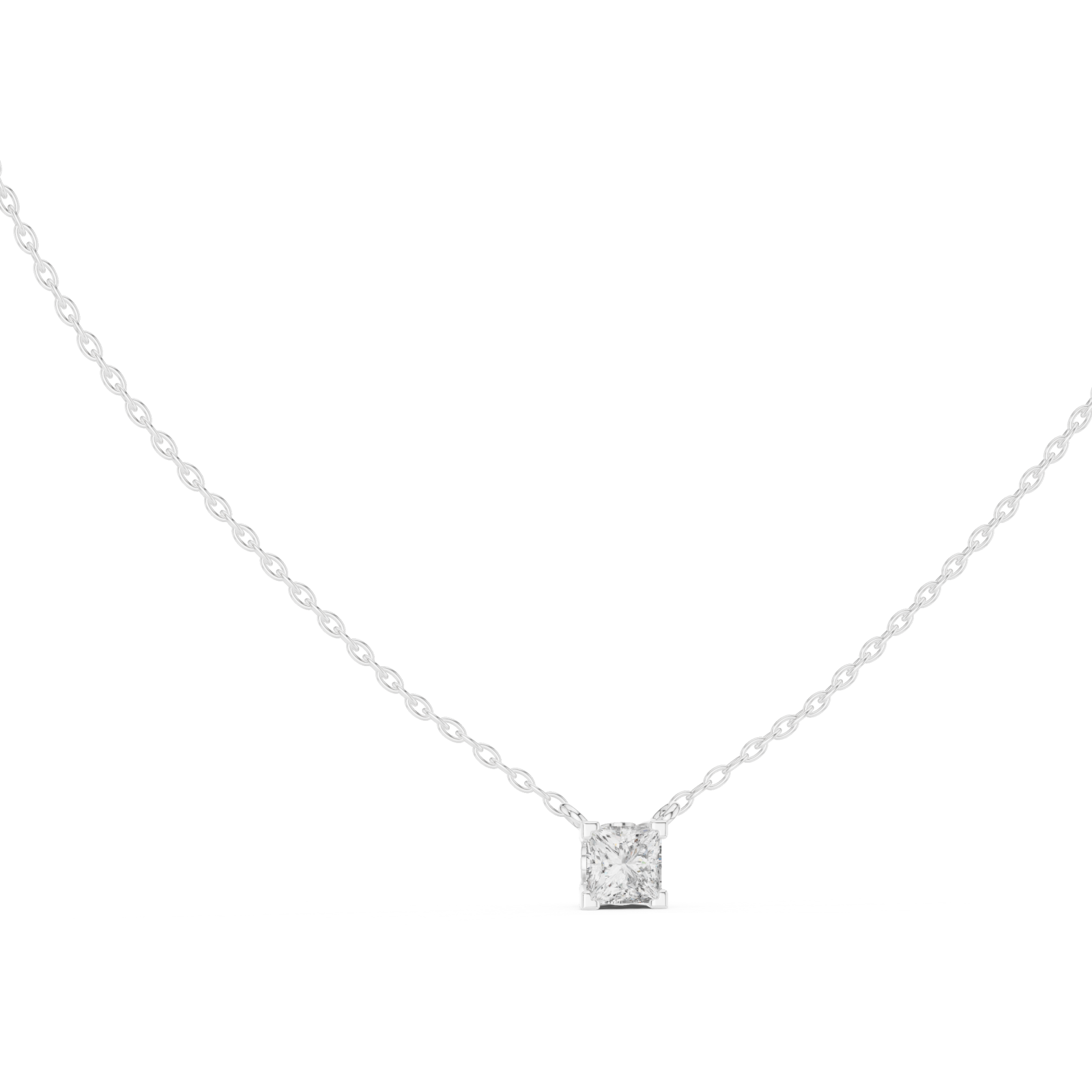  White Gold Graceful Morning Dew Pendant Left View