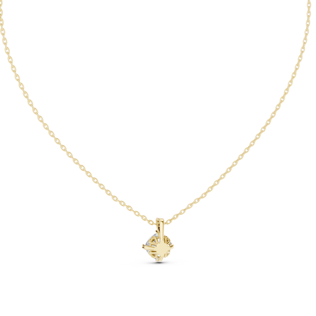 Gold Whispering Solitude Pendant Right View