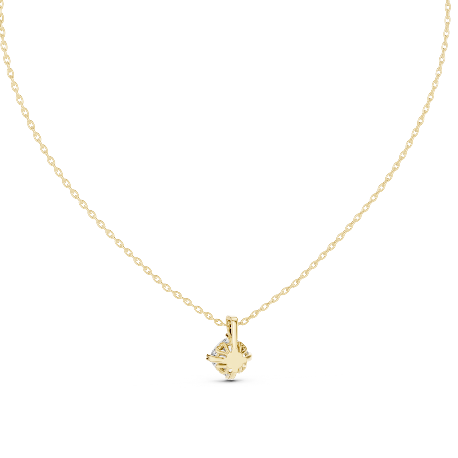  Gold Whispering Solitude Pendant Front View