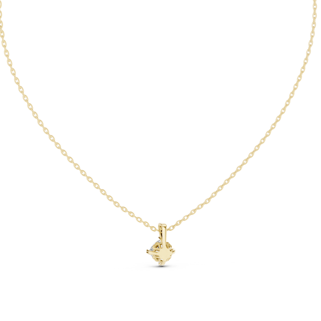 Gold Pure Morning Glow Solitaire Pendant Right View