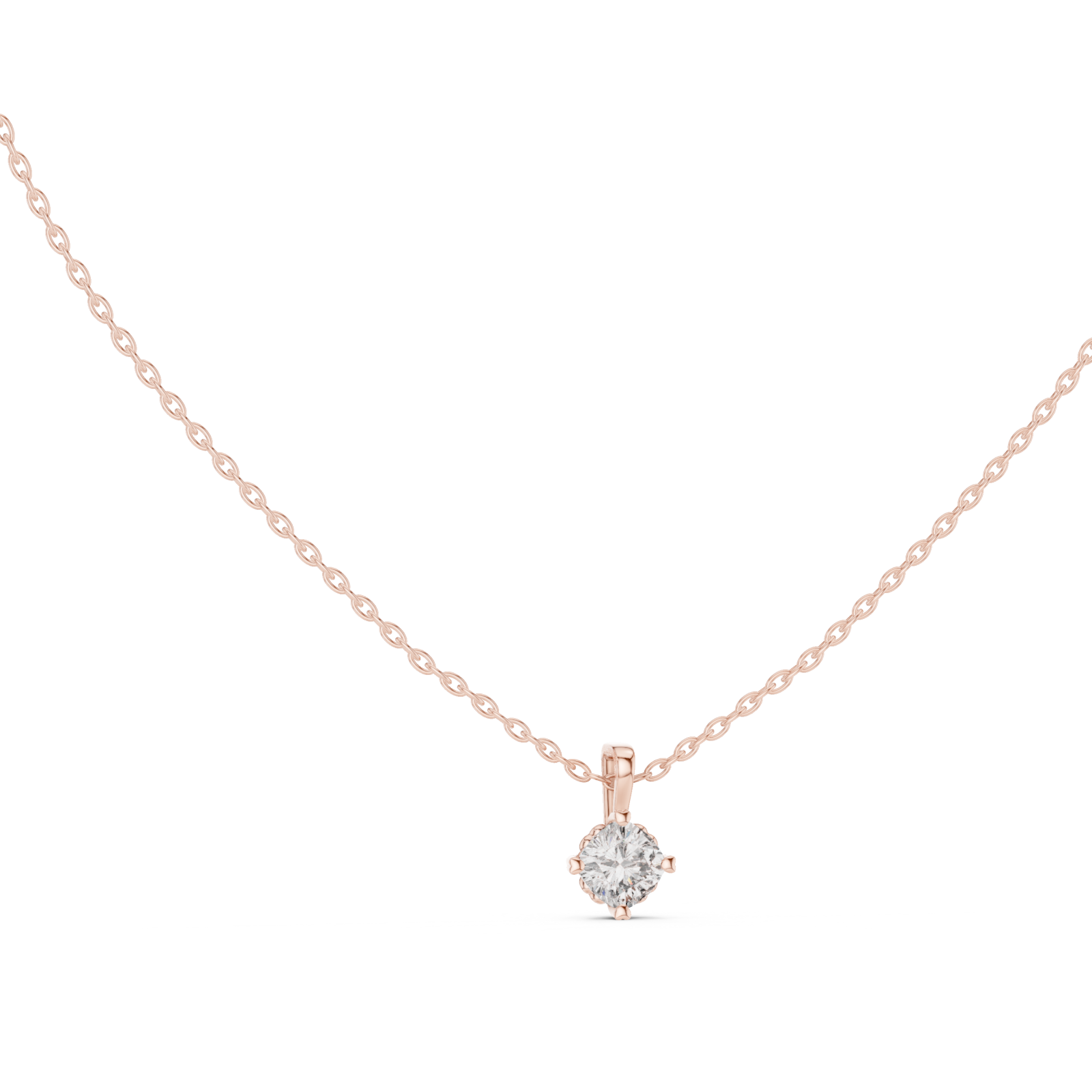  Rose Gold Celestial Whisper Luxe Chain Necklace Left View