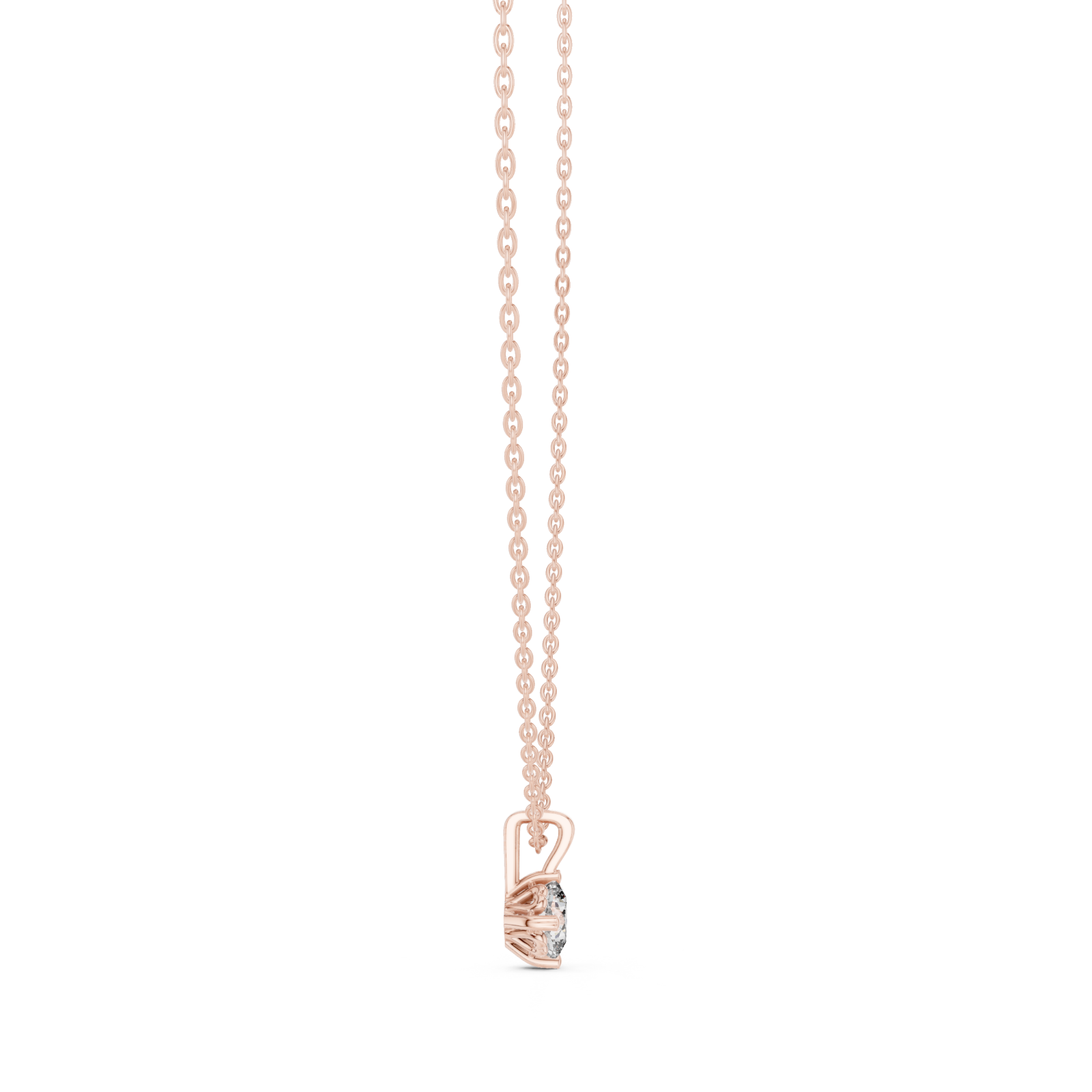  Rose Gold Celestial Whisper Luxe Chain Necklace Side View