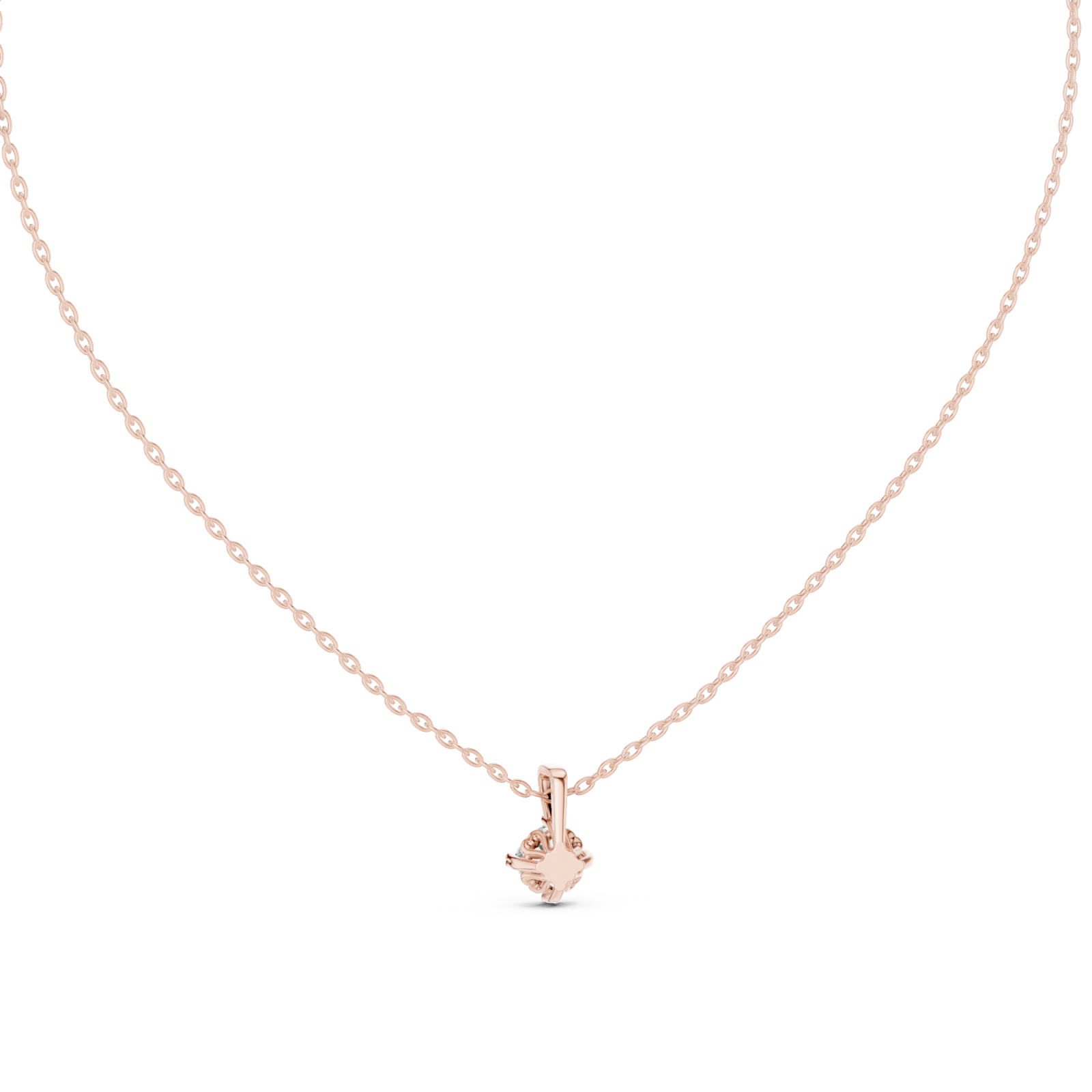  Rose Gold Celestial Whisper Luxe Chain Necklace Front View