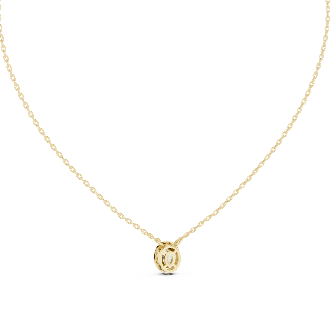 Gold Serene Whisper Pendant Necklace Right View