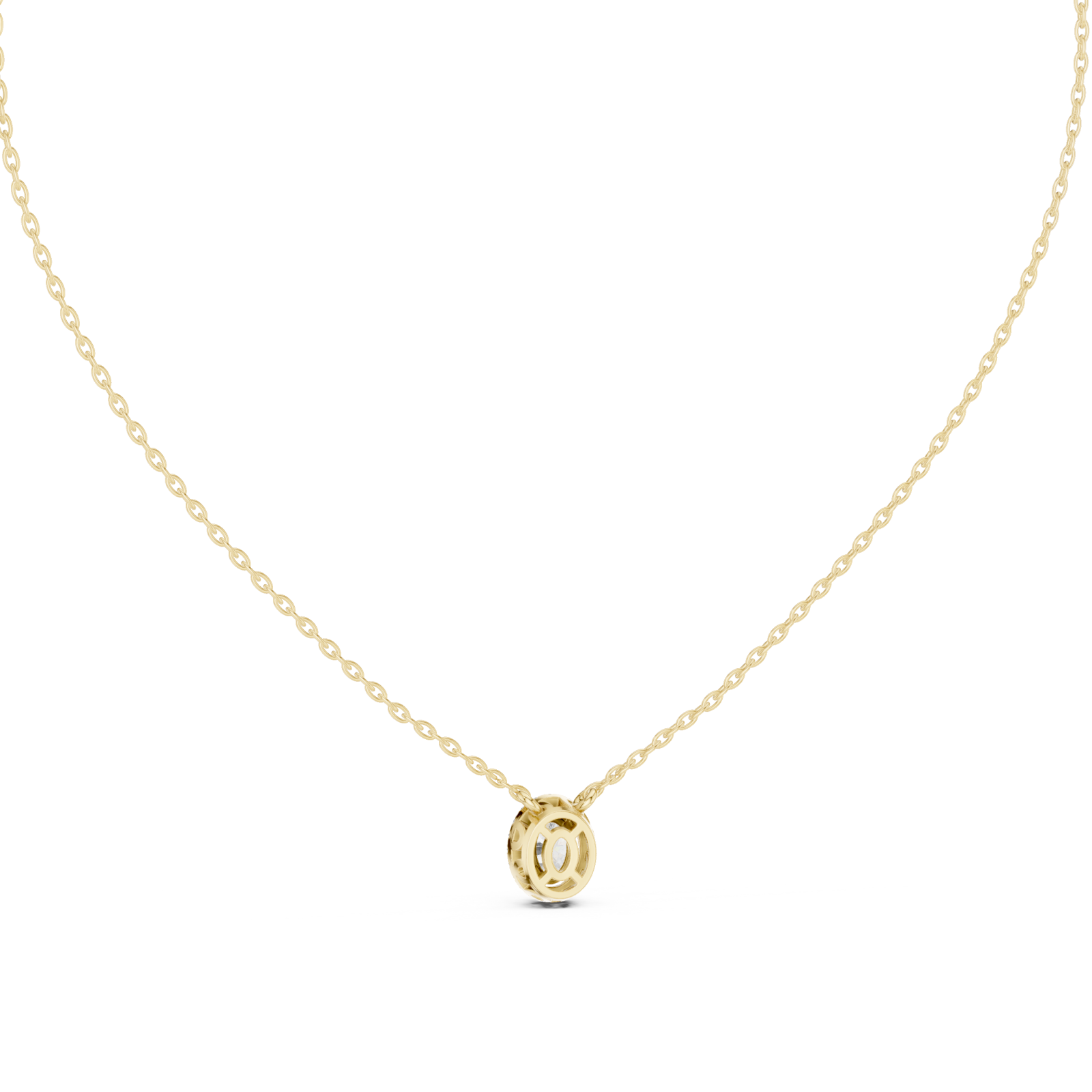  Gold Serene Whisper Pendant Necklace Front View