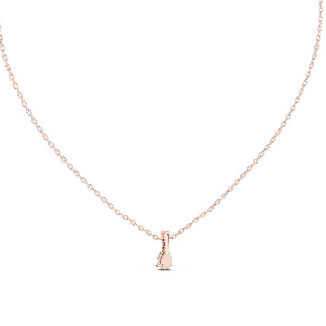  Rose Gold Serene Tides Oval Pendant Necklace Right View