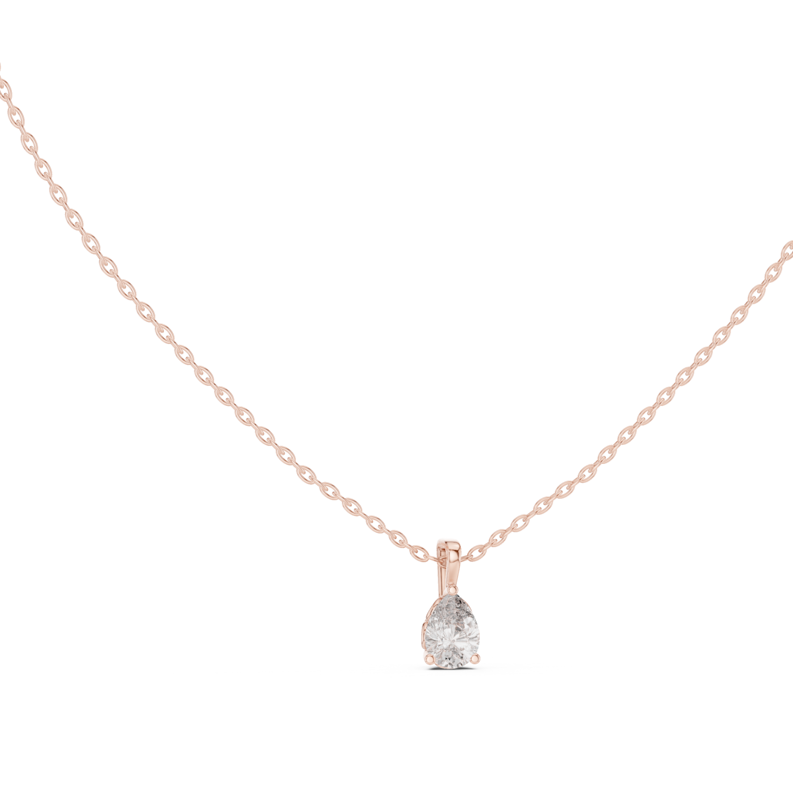  Rose Gold Radiant Embrace Harmony Necklace Left View