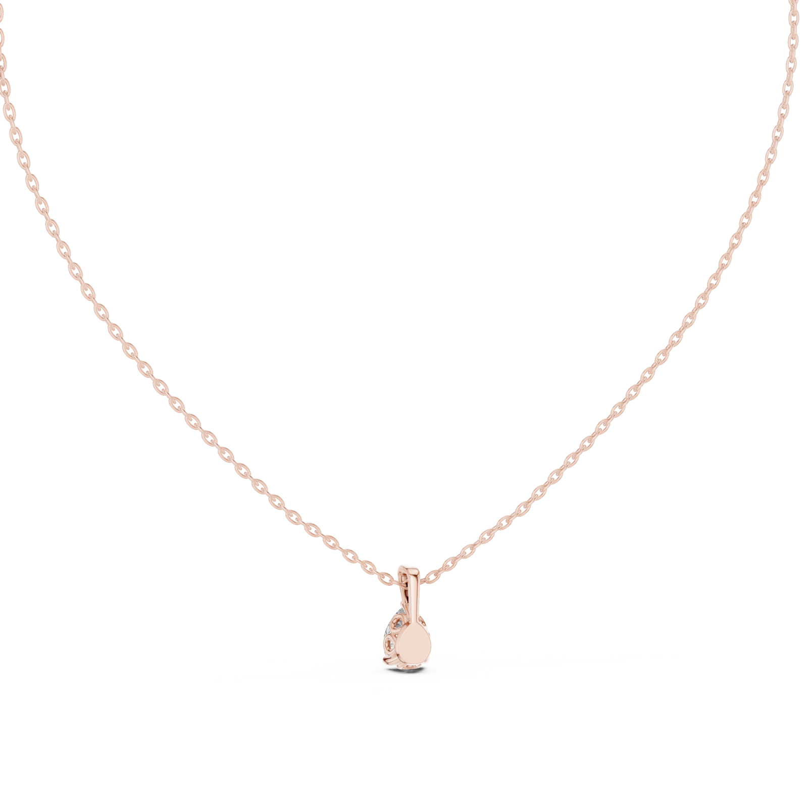  Rose Gold Radiant Embrace Harmony Necklace Front View