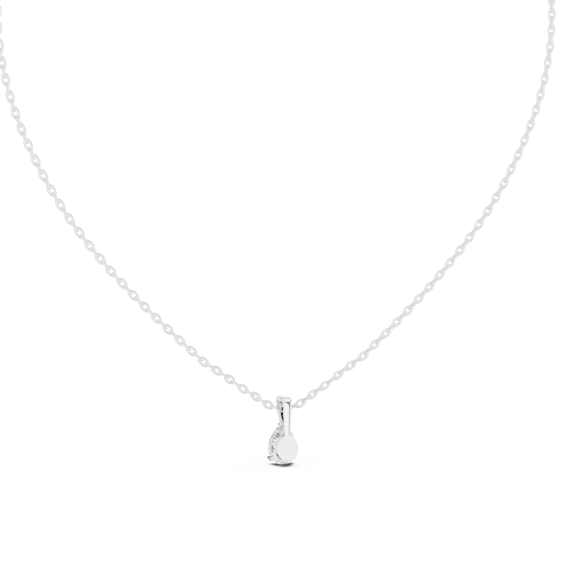  White Gold Celestial Grace Solitaire Pendant Right View