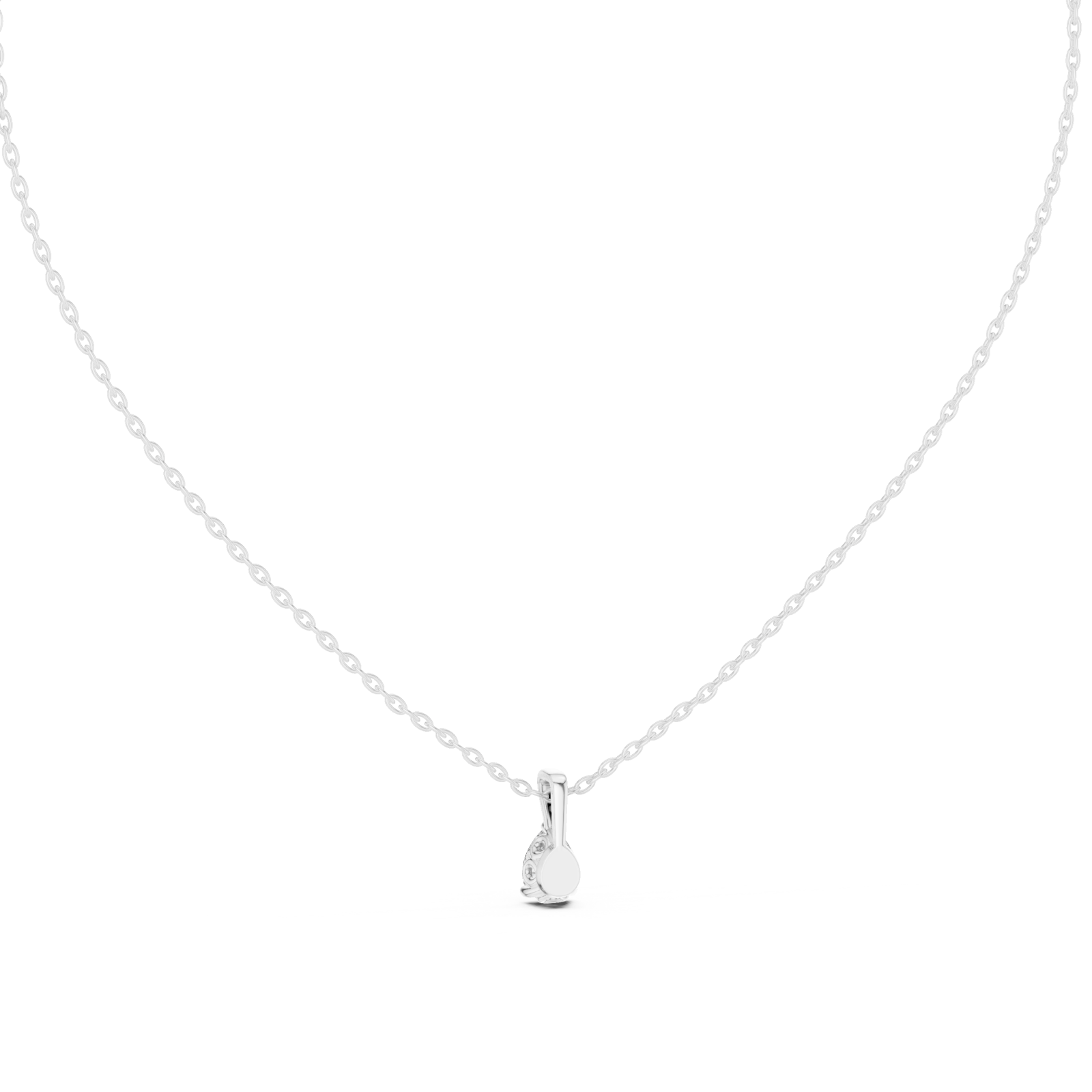  White Gold Celestial Grace Solitaire Pendant Front View