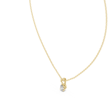 Gold Celestial Grace Solitaire Pendant Right View