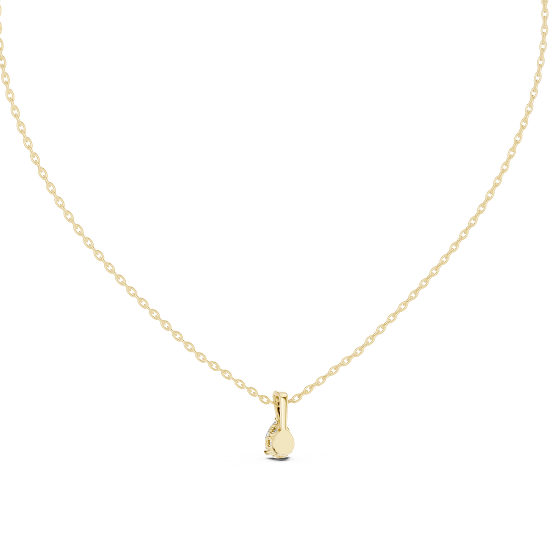 Gold Celestial Grace Solitaire Pendant Right View