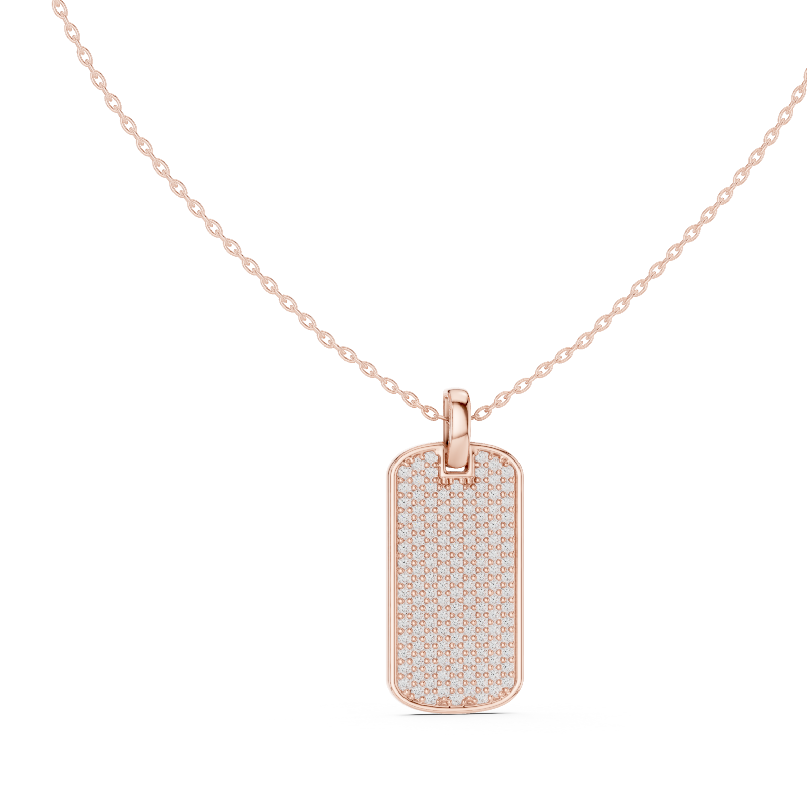  Rose Gold Ethereal Harmony Pavé Medallion Necklace Left View