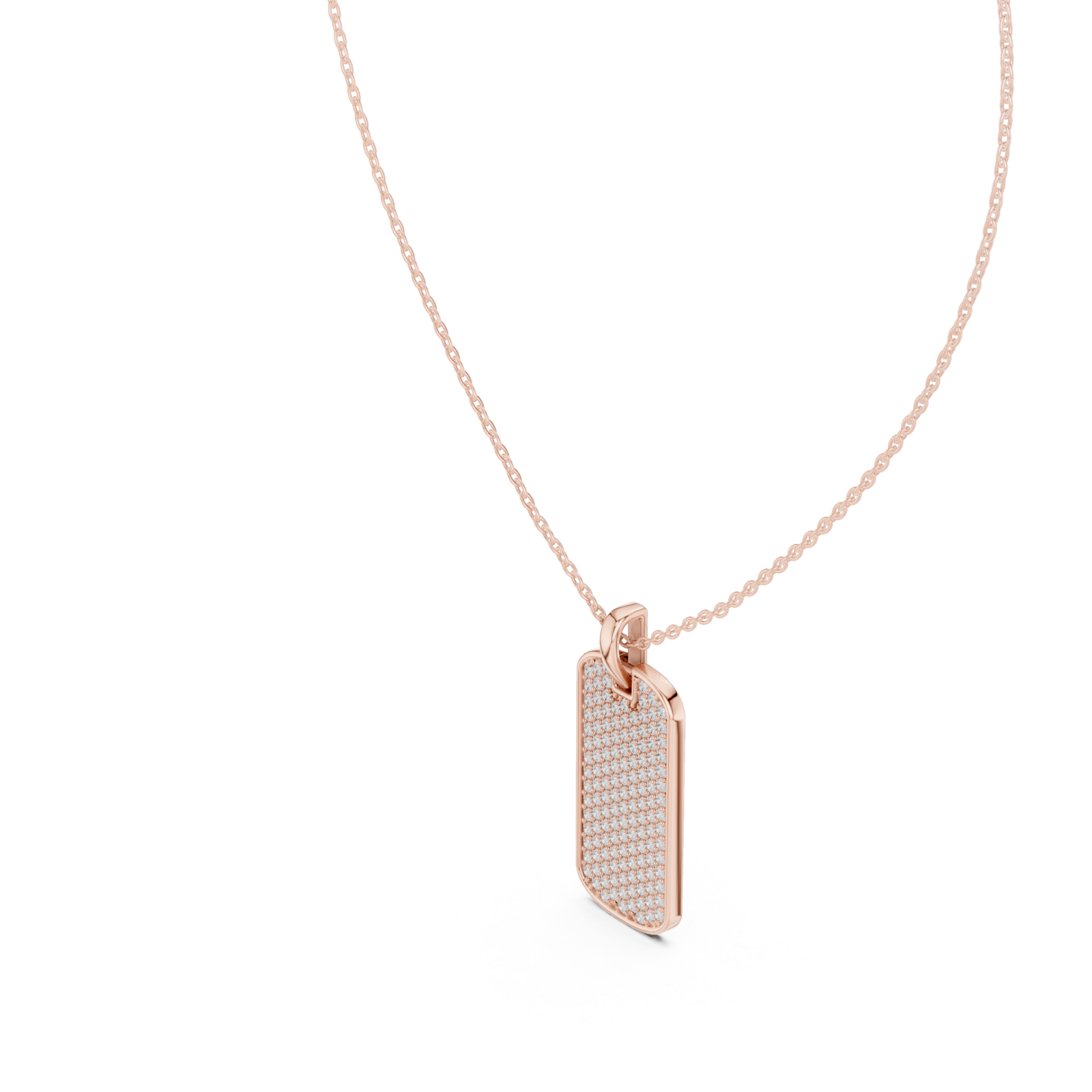  Rose Gold Ethereal Harmony Pavé Medallion Necklace Right View