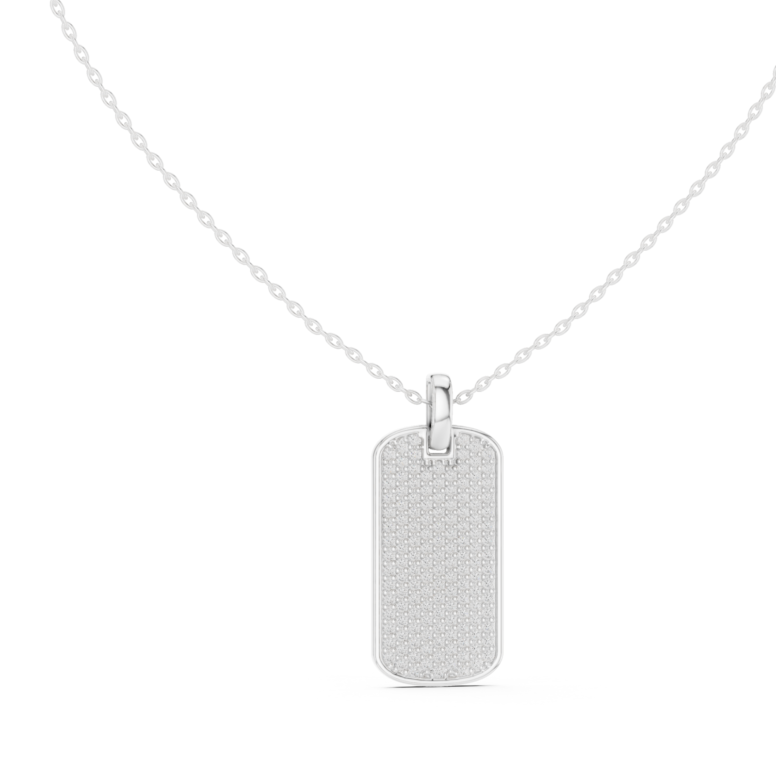  White Gold Ethereal Harmony Pavé Medallion Necklace Left View