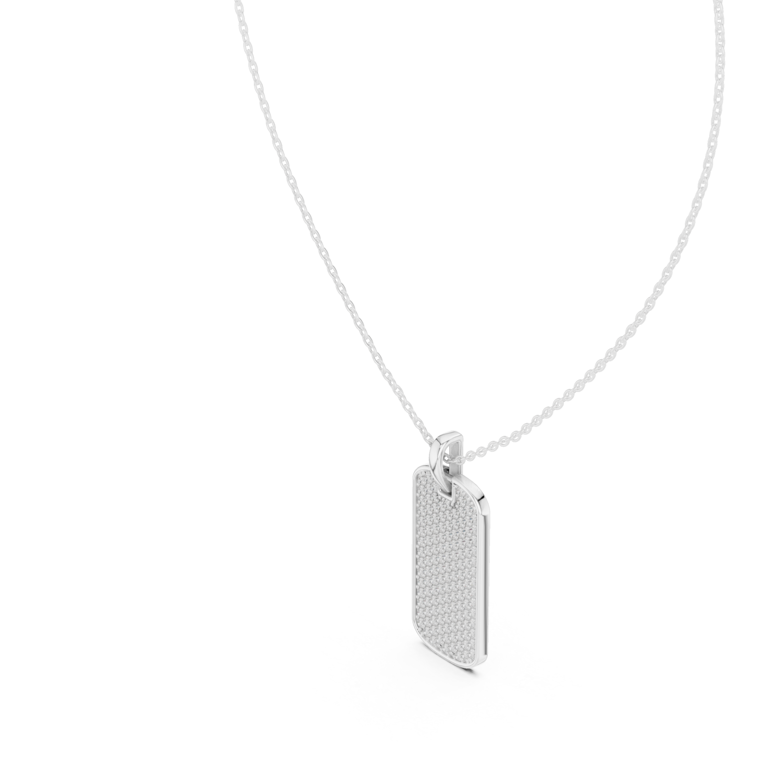  White Gold Ethereal Harmony Pavé Medallion Necklace Right View