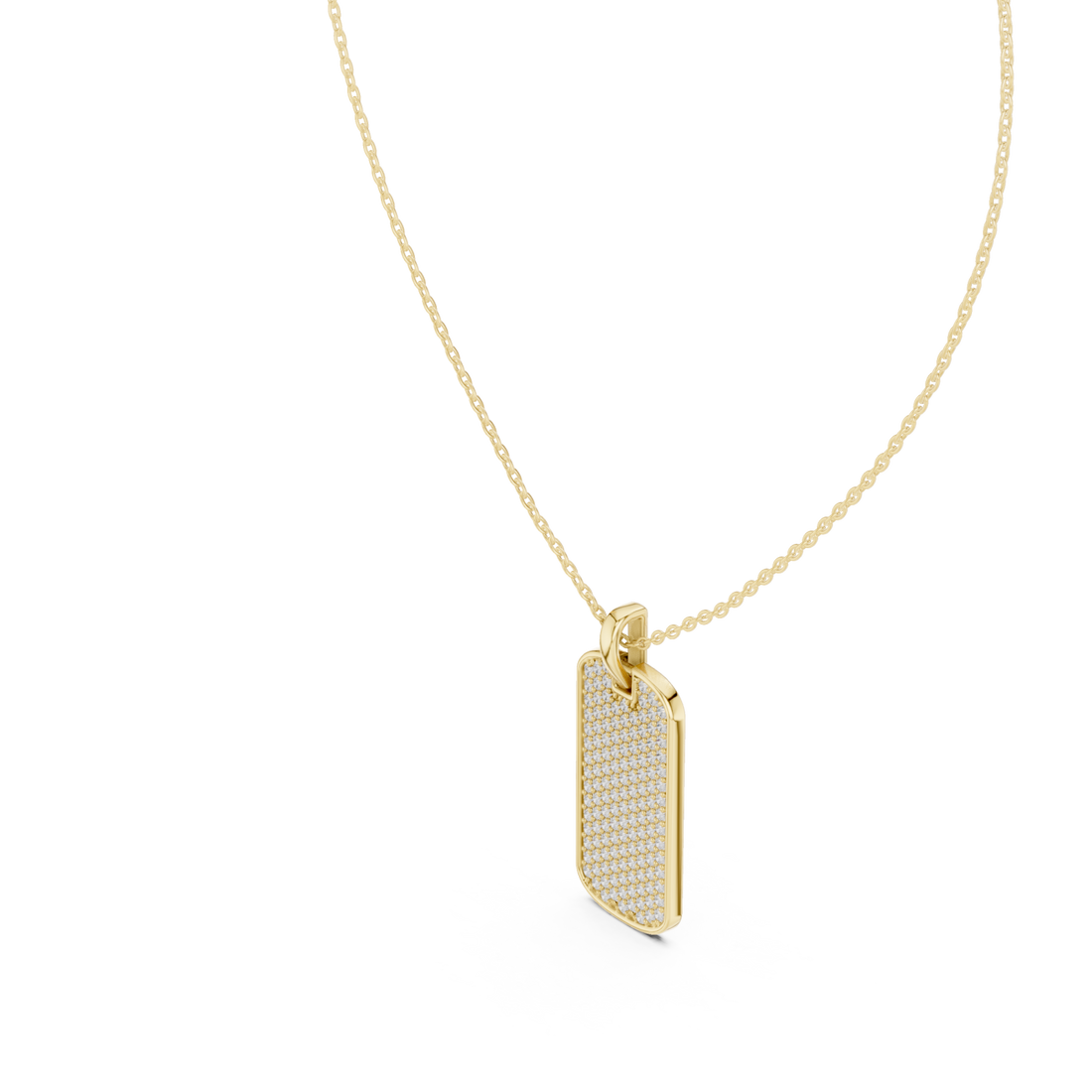 Gold Ethereal Harmony Pavé Medallion Necklace Right View