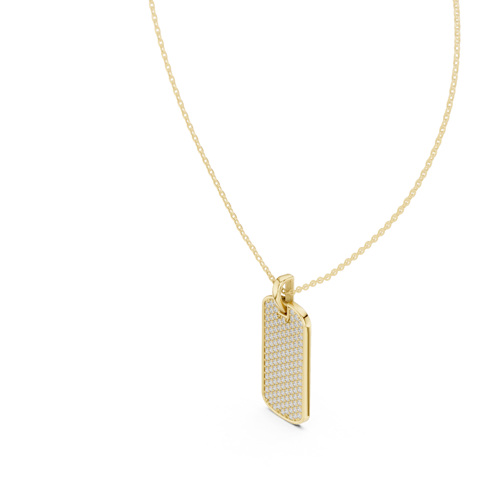 Gold Ethereal Harmony Pavé Medallion Necklace Right View