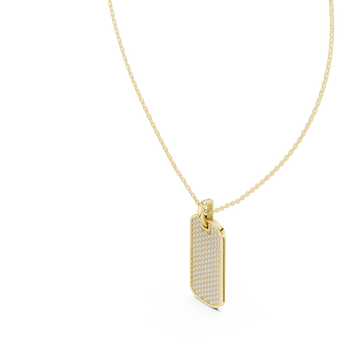 Gold Ethereal Harmony Pavé Medallion Necklace Right View