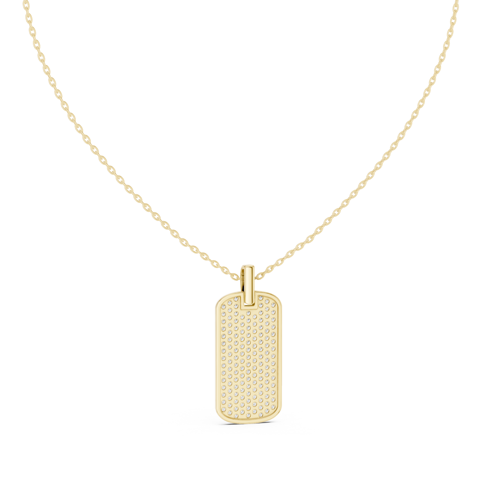 Gold Ethereal Harmony Pavé Medallion Necklace Front View