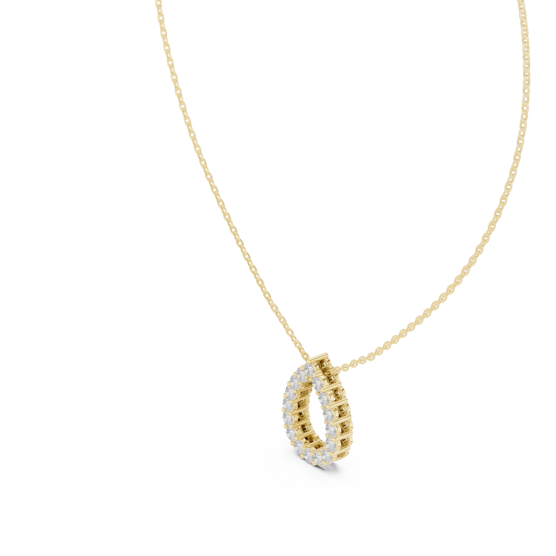 Gold Serene Radiance Loop Chain Necklace Right View