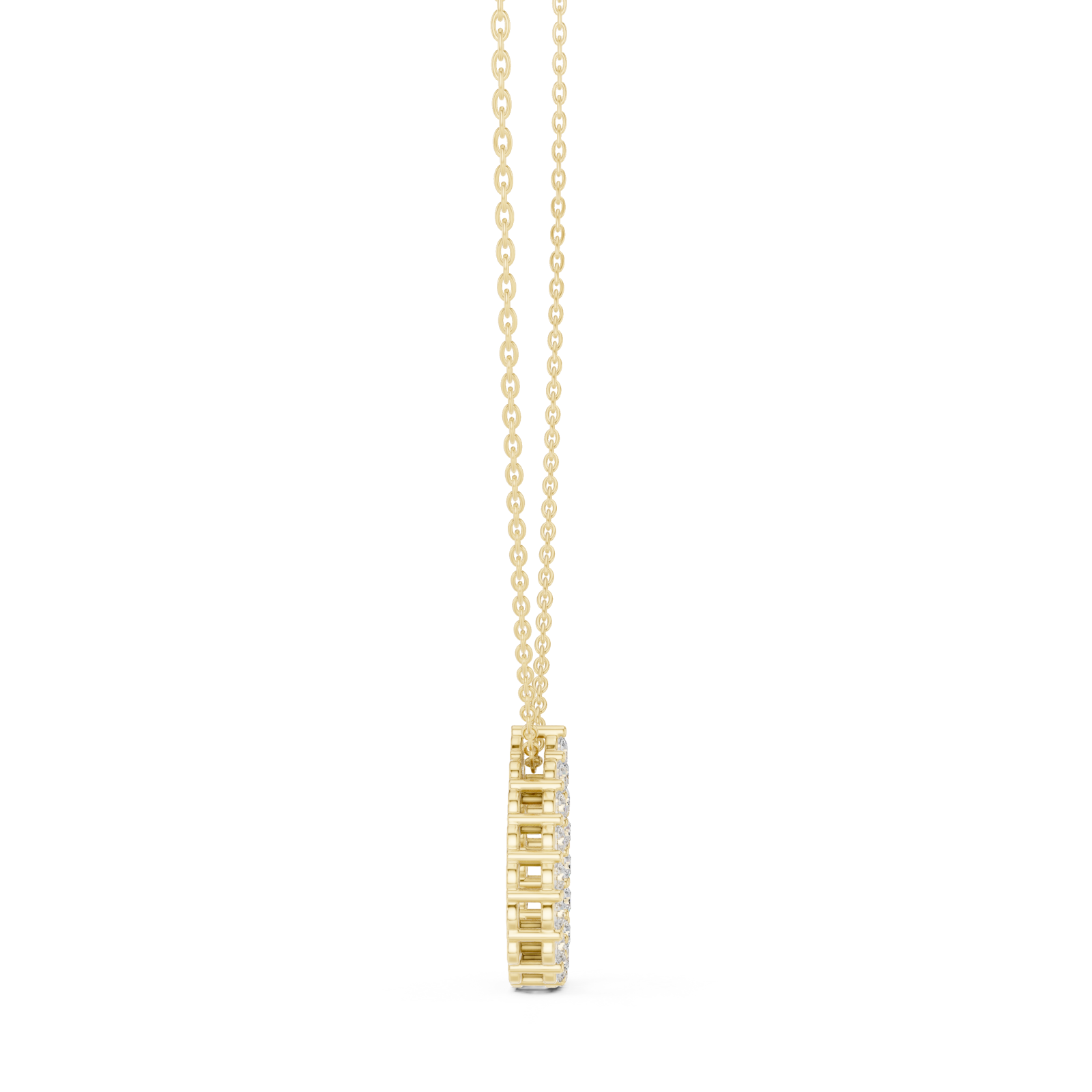  Gold Serene Radiance Loop Chain Necklace Side View