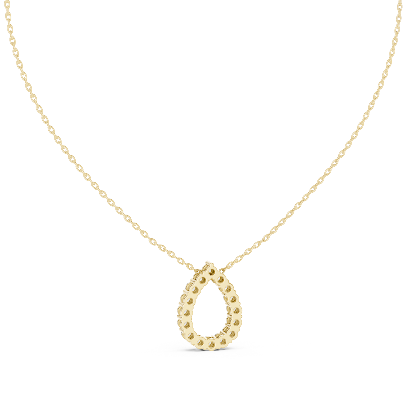  Gold Serene Radiance Loop Chain Necklace Front View