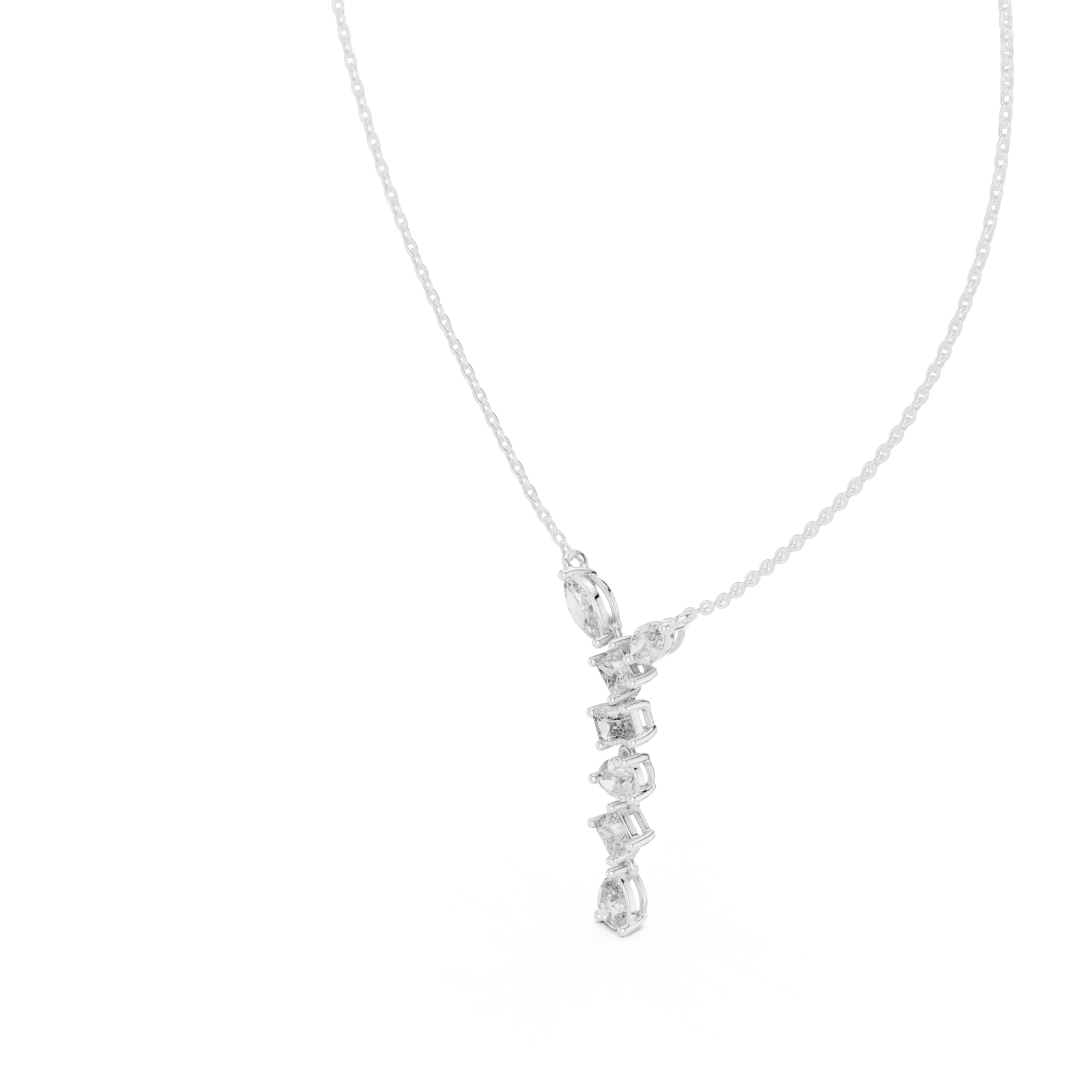  White Gold Midnight Poise Necklace Right View