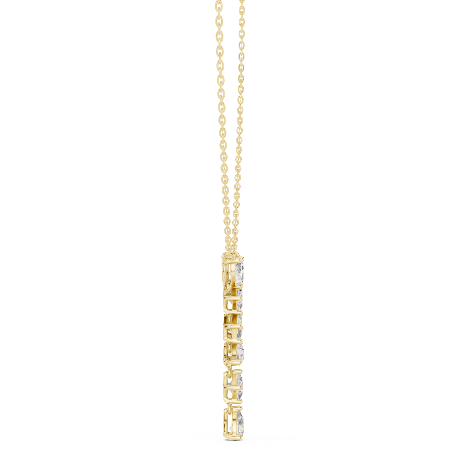  Gold Midnight Poise Necklace Side View