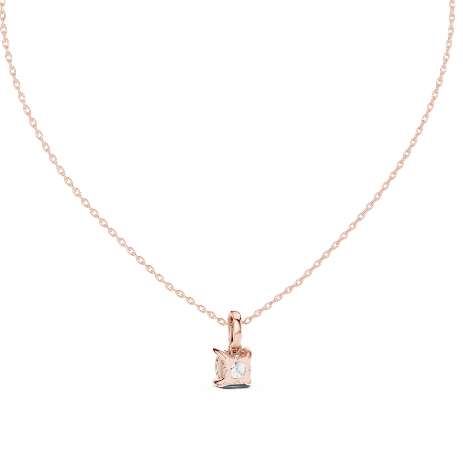  Rose Gold Serenity Heart Pendant Front View