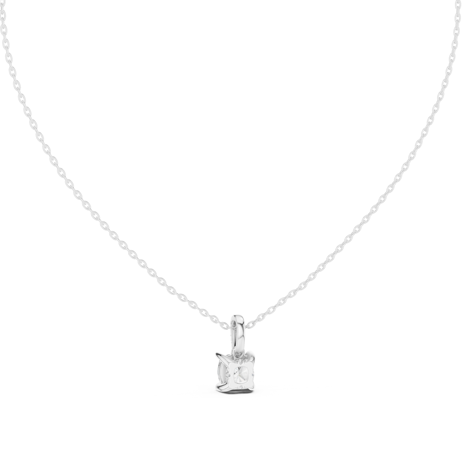  White Gold Serenity Heart Pendant Front View