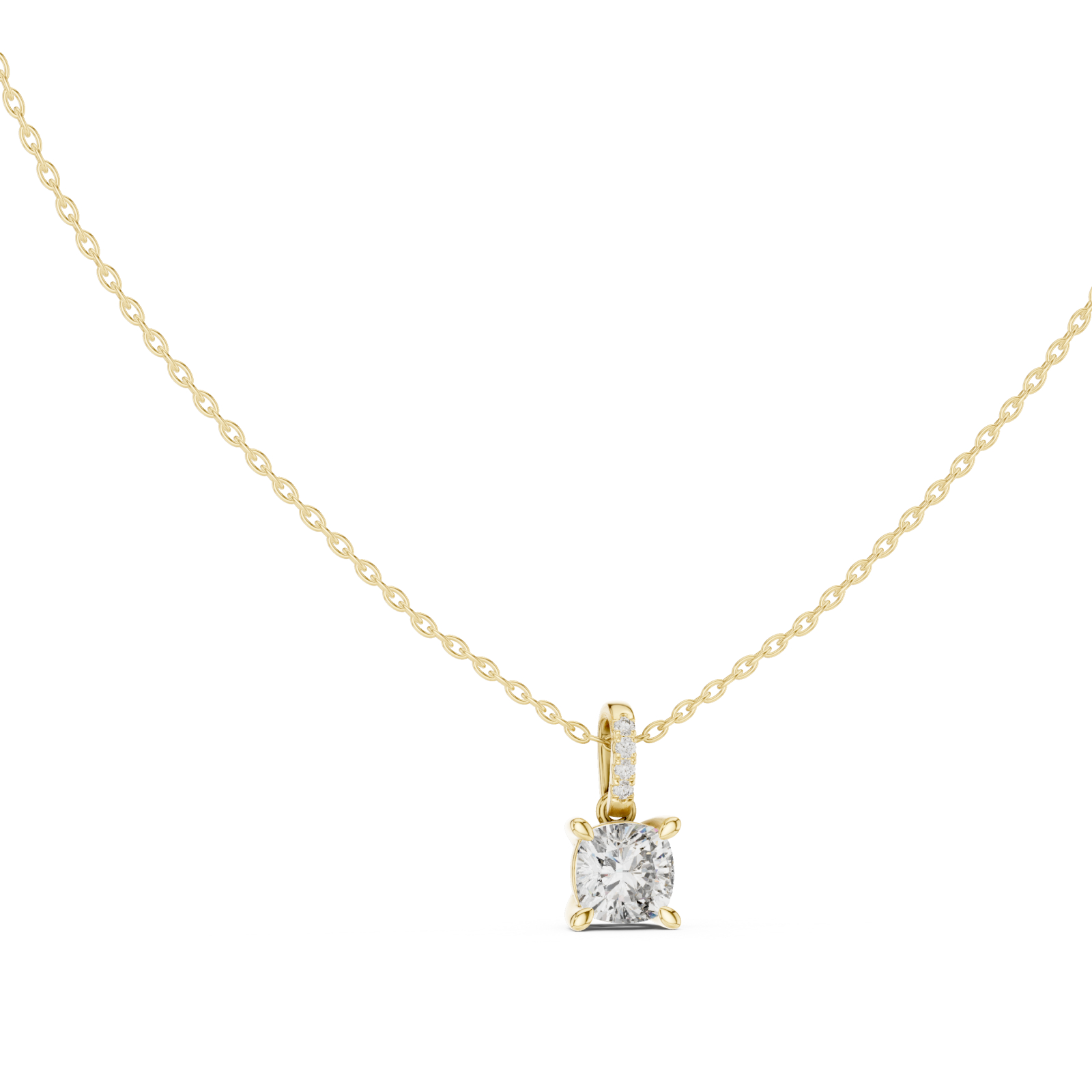  Gold Serenity Heart Pendant Left View