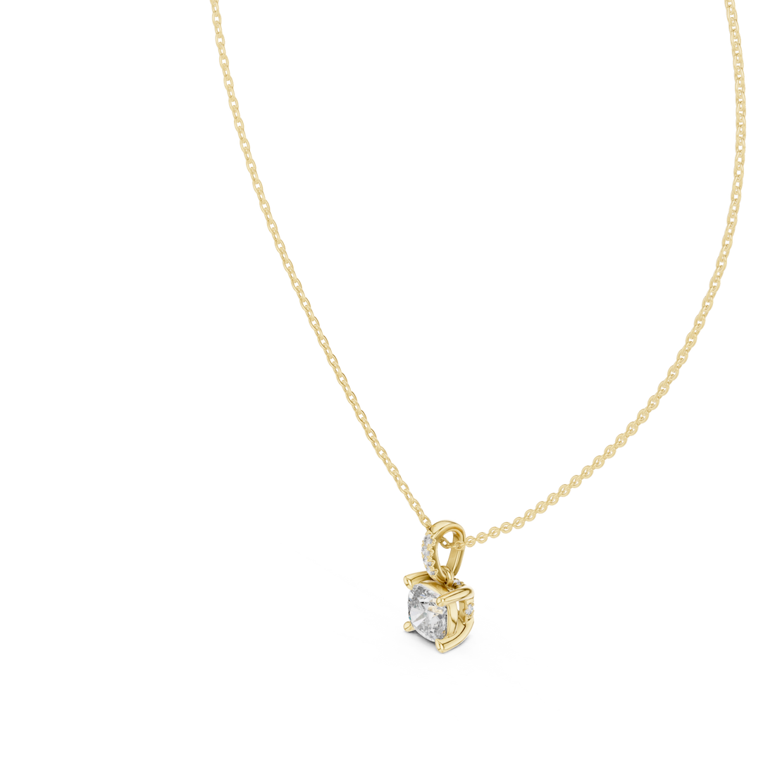 Gold Serenity Heart Pendant Right View