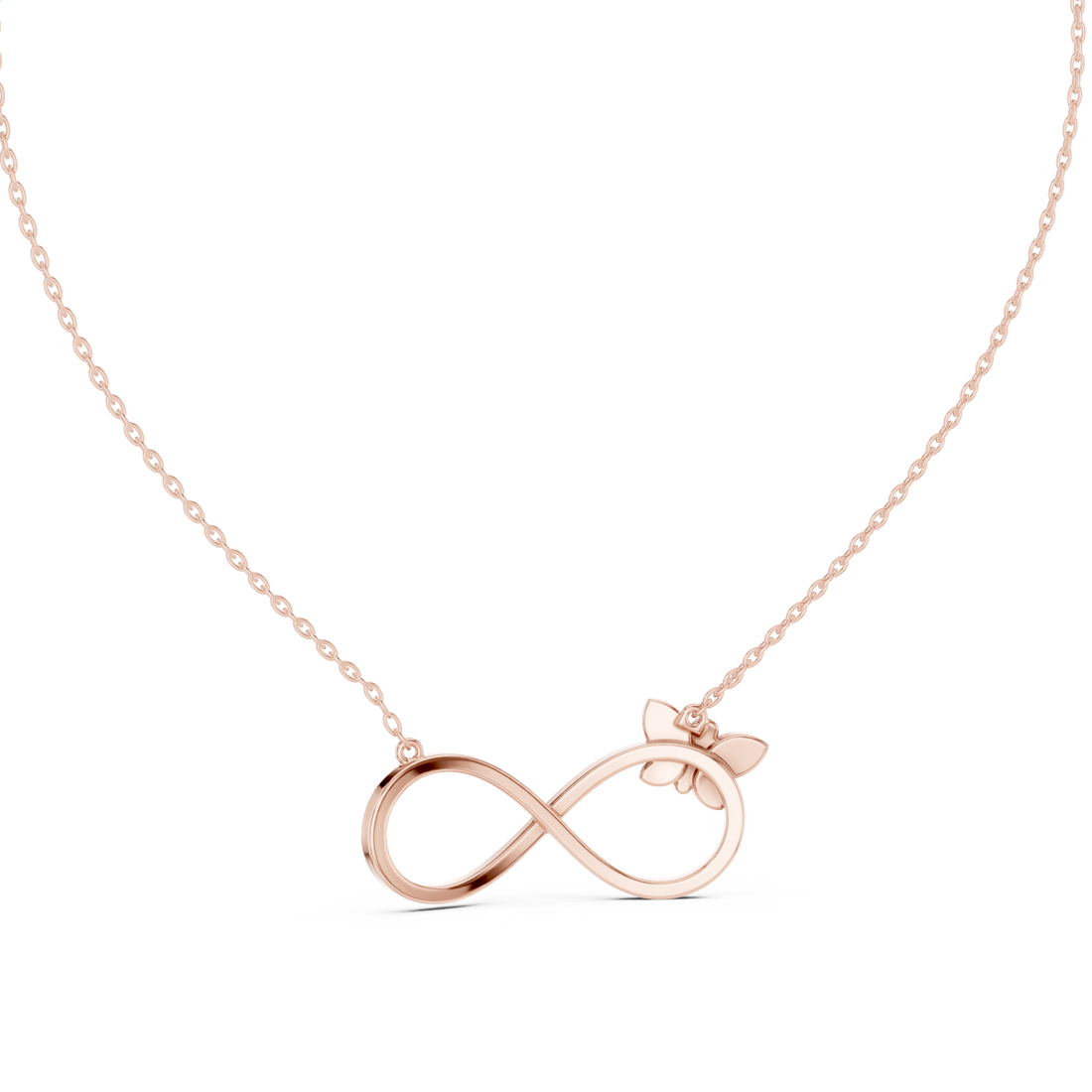  Rose Gold Celestial Embrace Dual Loop Pendant Right View