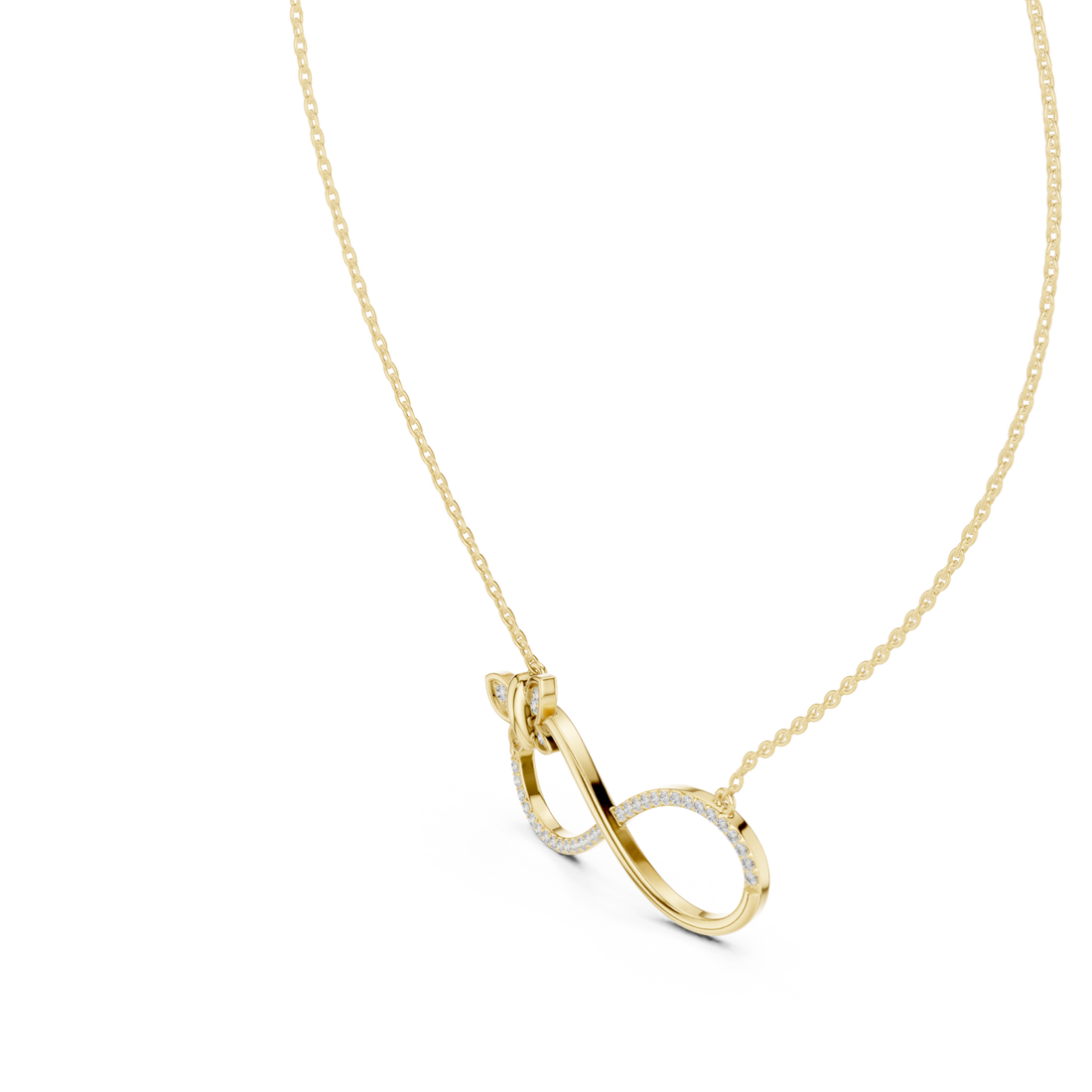 Gold Celestial Embrace Dual Loop Pendant Right View