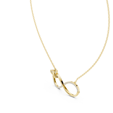 Gold Celestial Embrace Dual Loop Pendant Right View