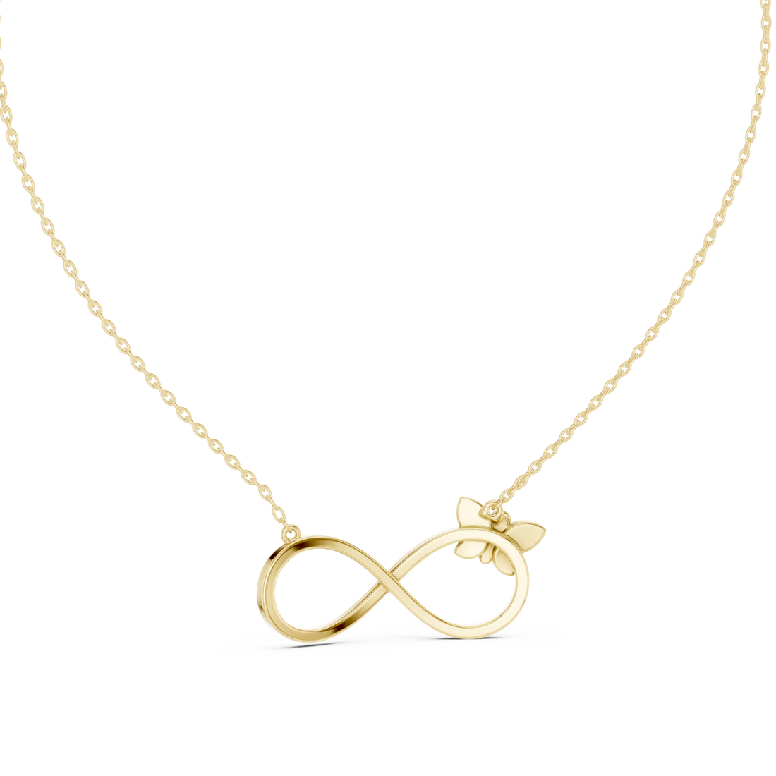 Gold Celestial Embrace Dual Loop Pendant Right View