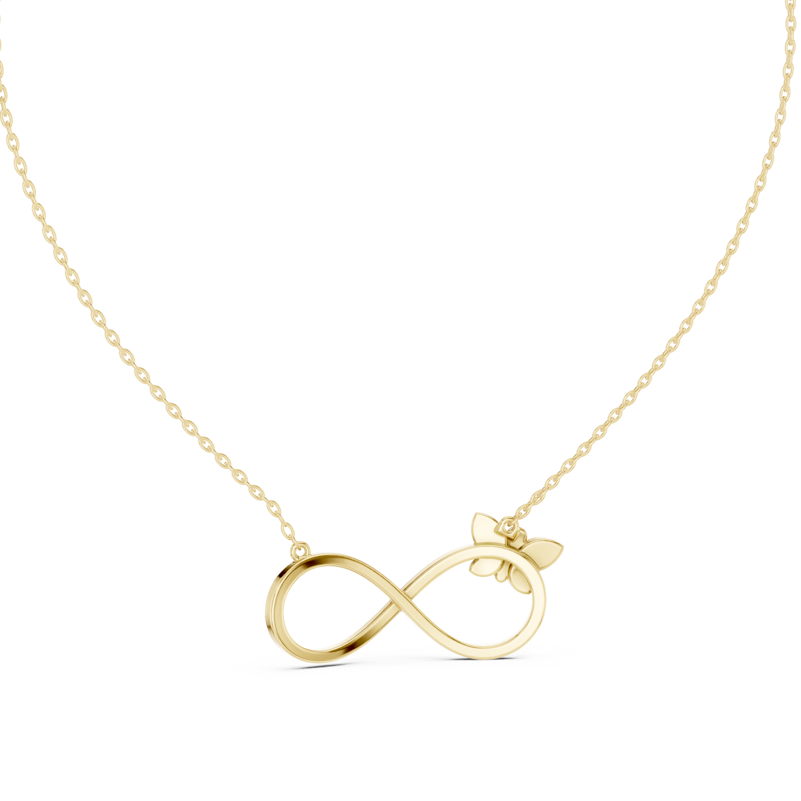  Gold Celestial Embrace Dual Loop Pendant Front View