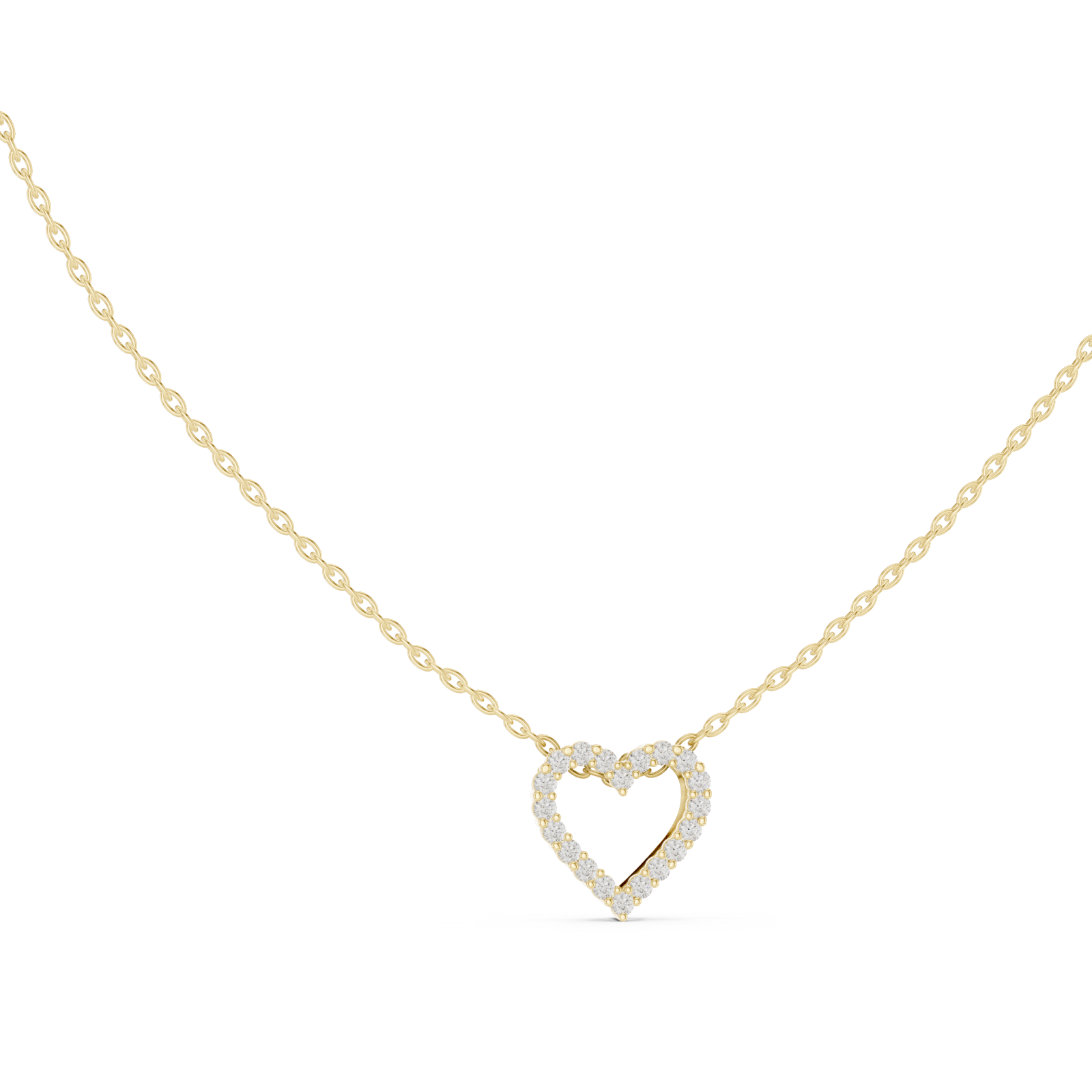  Gold Celestial Heart Whisper Pendant Left View